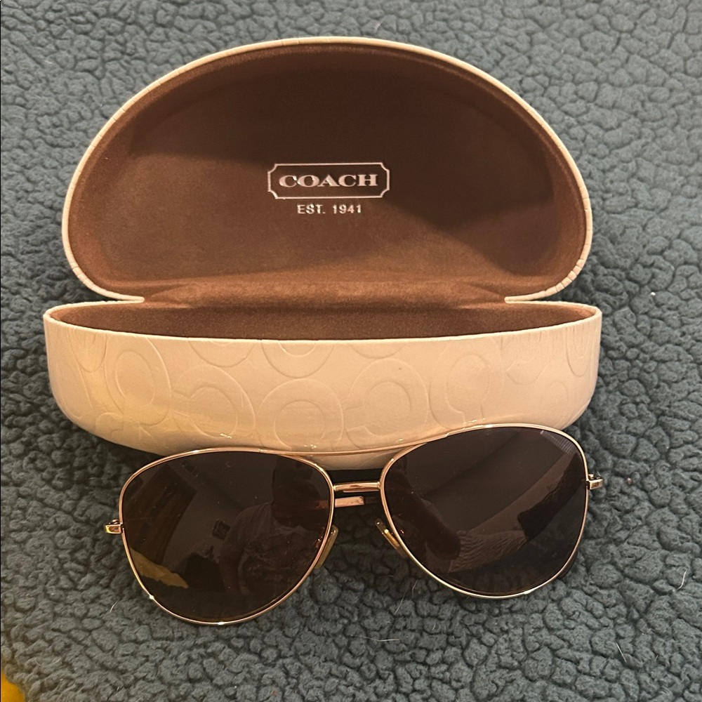 Coach Women's Sunglasses - Gold and Black